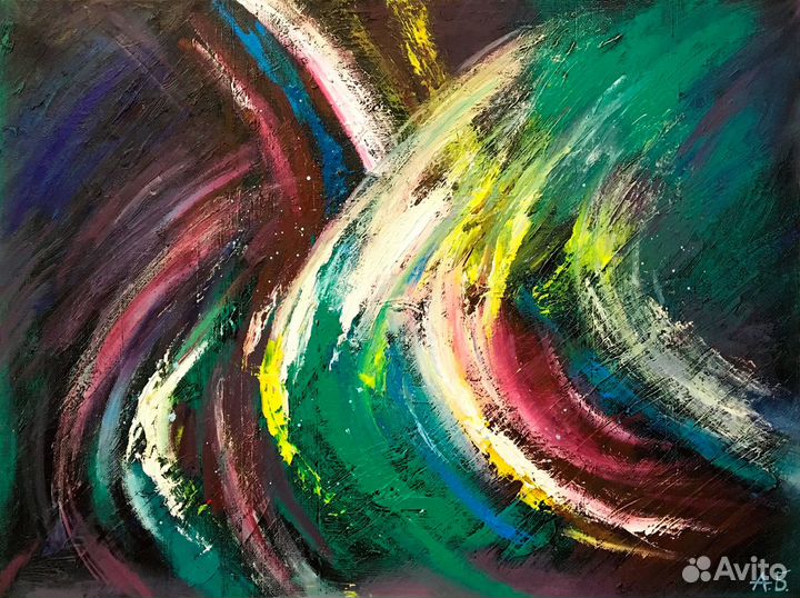 Картина абстракция Light from inside (холст, масло