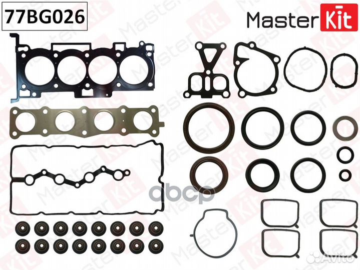 77BG026 к-кт прокладок двс верхний Hyundai NF