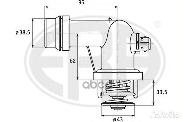 350068 Термостат BMW E46 1.6/1.8 350068 Era