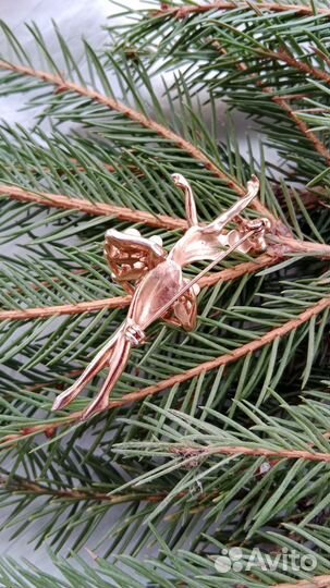 Брошь балерина винтаж