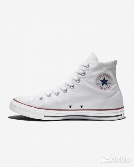Белые высокие кеды Converse