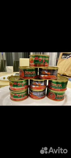 Черная икра палтуса и красная икра