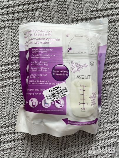 Пакеты для хранения грудного молока Philips