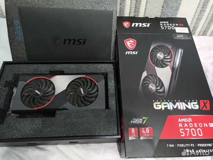 Видеокарта MSI Radeon RX 5700 gaming X 8GB
