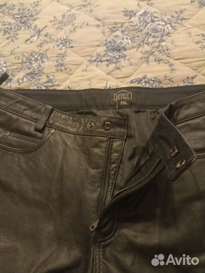 Штаны мужские кожаные 3XL