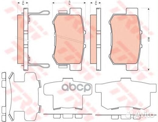 Колодки тормозные дисковые зад GDB3447 TRW