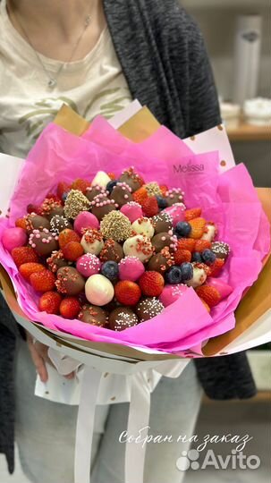 Клубника в шоколаде, клубничный букет, клубника