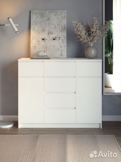 Комод Мори мк 1200.4 Белый