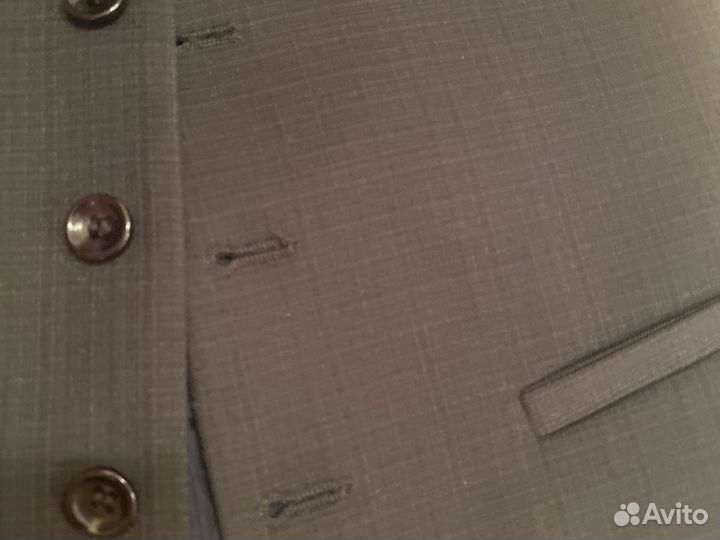 Жилет школьный для мальчика темно-серый 30/134