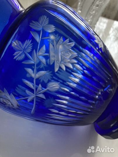 Ваза старинная хрустальная