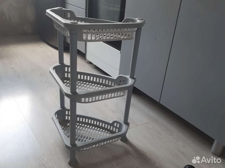 Этажерка угловая пластик