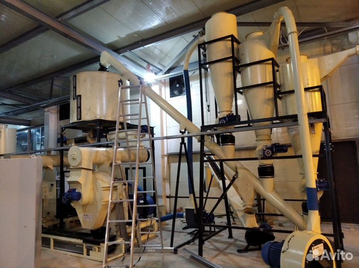 Линия гранулирования комбикормов, опила, лузги