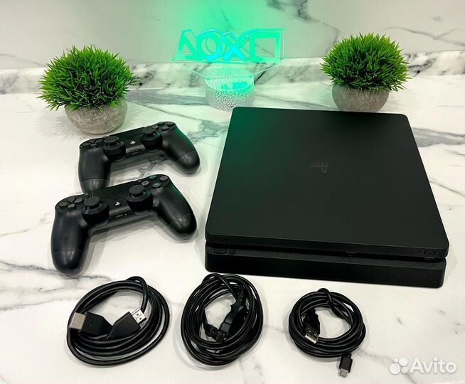Sony PS4 Slim 2 джоя 450 игр