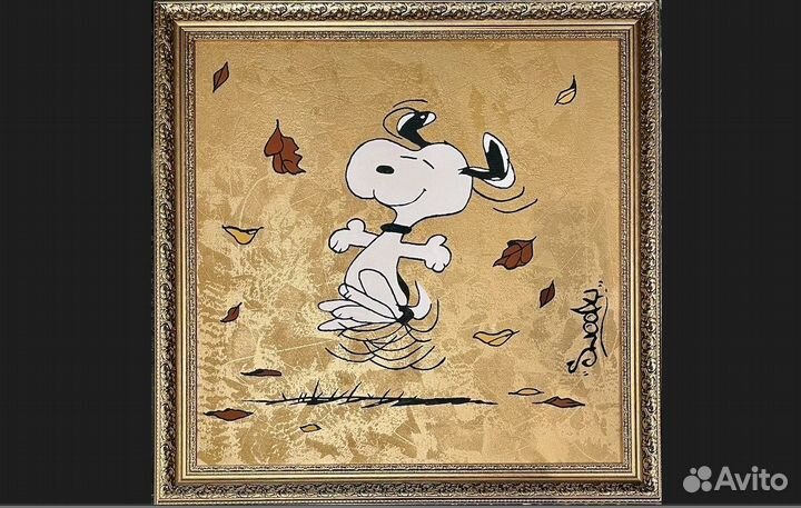 Стильная картина в раме поп арт Золотая Осень