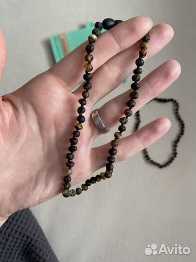 Янтарные бусы детские 32 янтарная фея