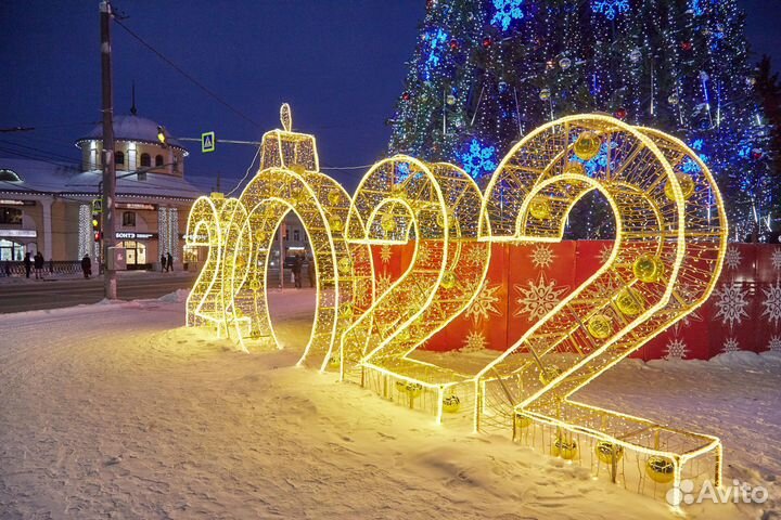 Световые деревья и ели