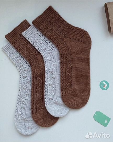 Носки вязаные шерстяные