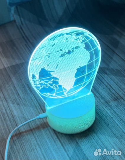3d светильник планета Земля