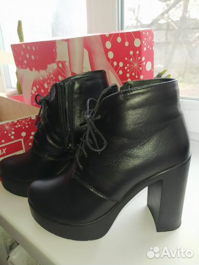 Ботинки кожанные