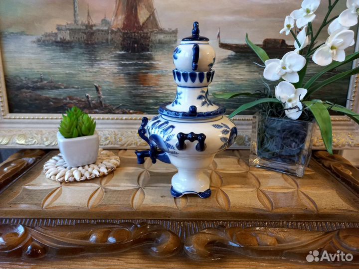 Самовар мини Гжель