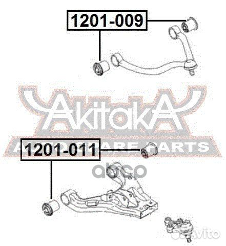 Сайлентблок нижнего переднего рычага 1201011 asva