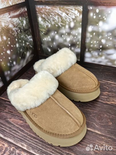 Слиперы Ugg Slippers Scuffette Platform Chestnut