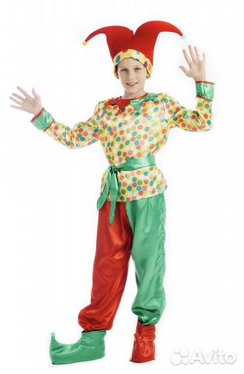 Петрушка новогодний карнавальный Костбм новый