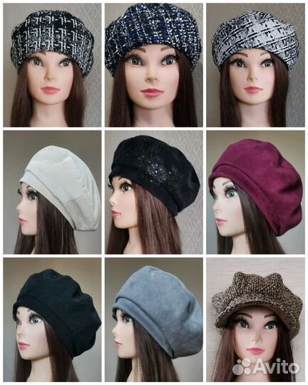 Шапки, капоры, береты, кепи, повязки, косынки