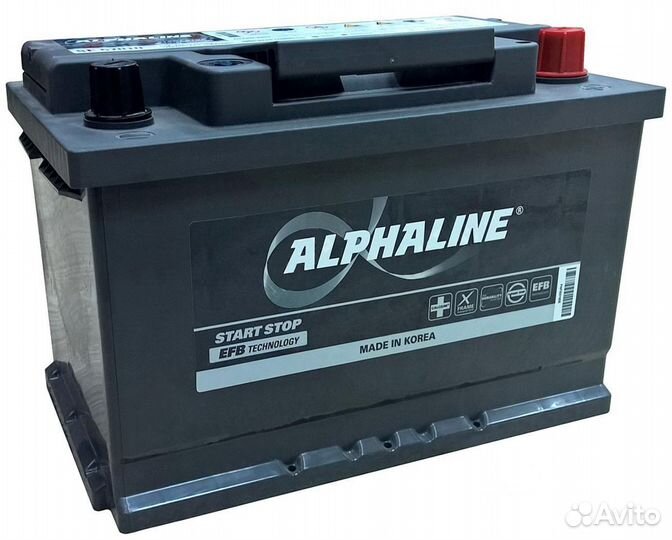 Аккумулятор AlphaLine EFB 75 Ач- 730 А