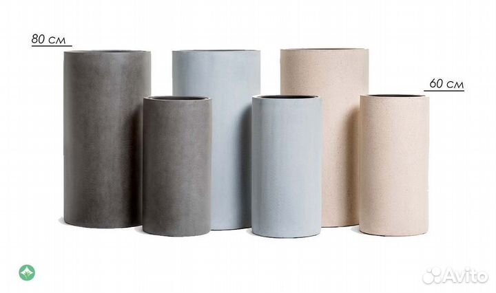 Бетонные цветочные горшки