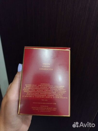 Парфюмерная вода женская Dolce Gabbana кью