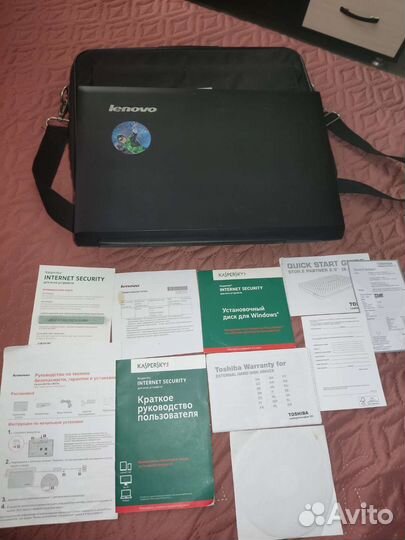 Ноутбук lenovo b575e + чехол/сумка с sd диском