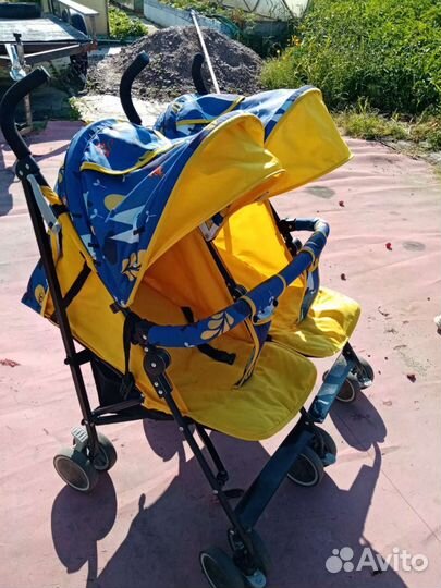 Прогулочная коляска трость для двойни