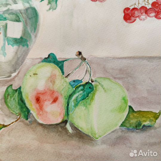 Акварель Букет калины