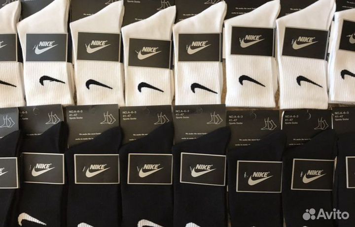 Носки Nike высокие белые