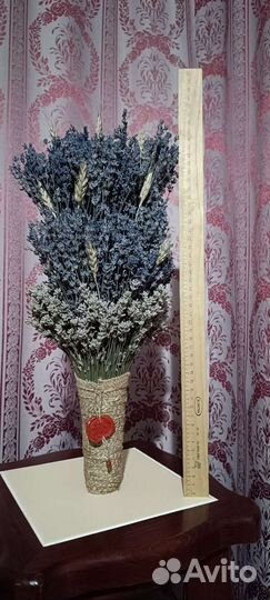 Букет из фиолетовой и белой лаванды (большой)