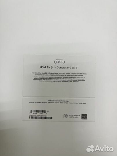 Планшет apple iPad air 4 2020 А2316