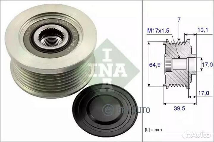 INA 535017710 Шкив генератора