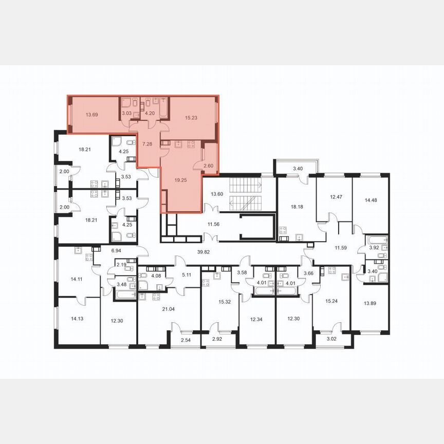 2-к. квартира, 64 м², 3/9 эт.