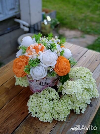 Букет цветов из мыла ручной работы