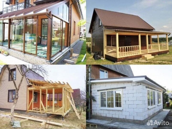 Пристройка к дому веранда терраса