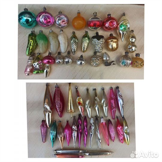 Елочные игрушки и новогодние украшения СССР