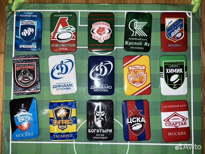 Металлические значки на булавке. Регби. 60х40 мм