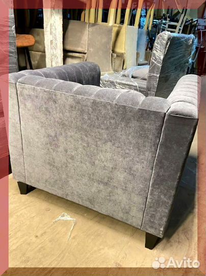 Кресло серое