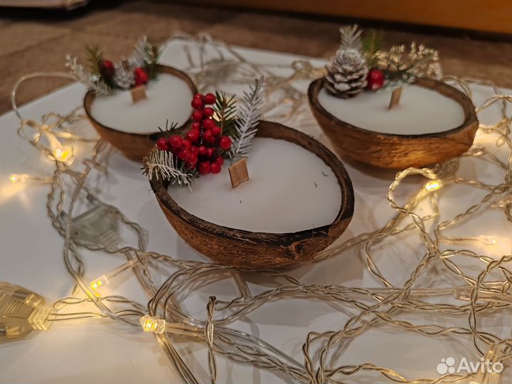 Свеча в кокосе