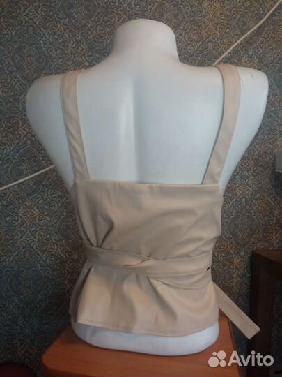 Топ, жилет экокожа