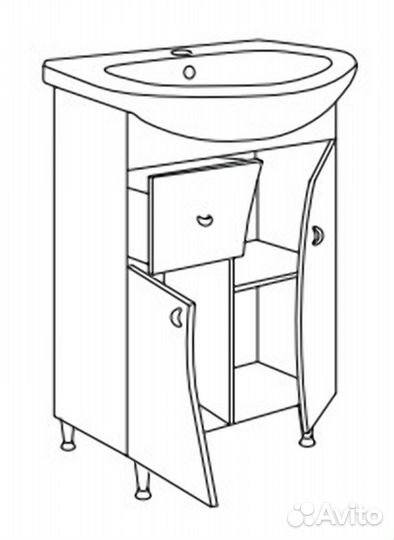 Тумба Персей 65 под умывальник Элеганс-650