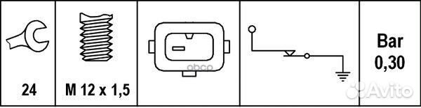 Датчик давл.масла BMW 6ZL 006 097-001 hella
