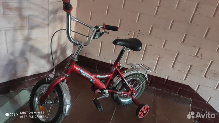 Детский велосипед 12 дюймов, с доп. колесиками
