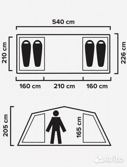 Палатка 4-местная Northland Greenwood 4 новая